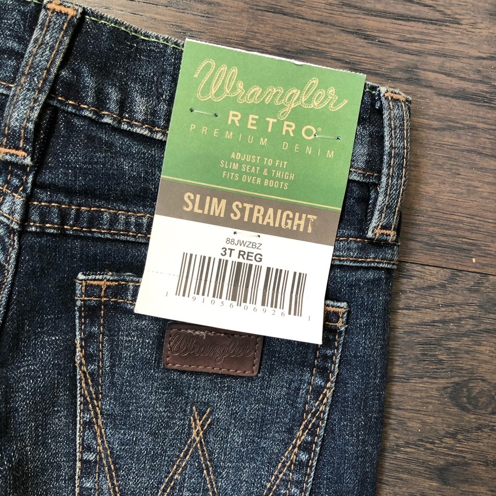 Wrangler Retro Boys Slim Fit Straight Leg Jeans